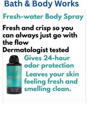 Bath & Body Works Men's Full Size Body Spray -Fan-favorite Freshwater is back